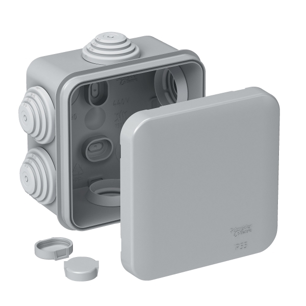 MULTIBOX Коробка распред. откр. установки 70x70x40, габариты 95х95х48, IP55 СЕРАЯ