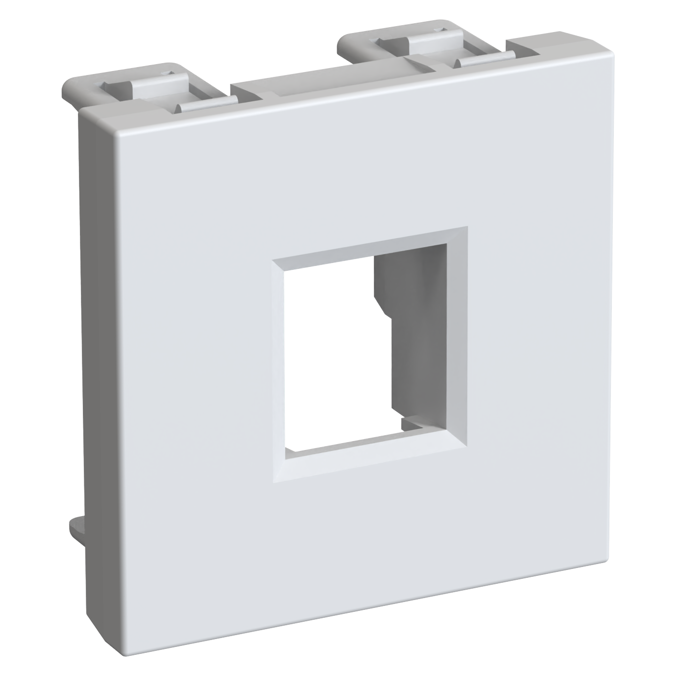 W45 Плата лицевая для 1xKeystone, 2 модуля (45х45 мм) БЕЛАЯ