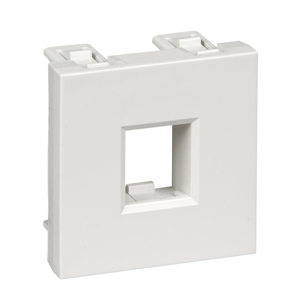 W45 Плата лицевая для 1xKeystone, 2 модуля (45х45 мм) БЕЛАЯ