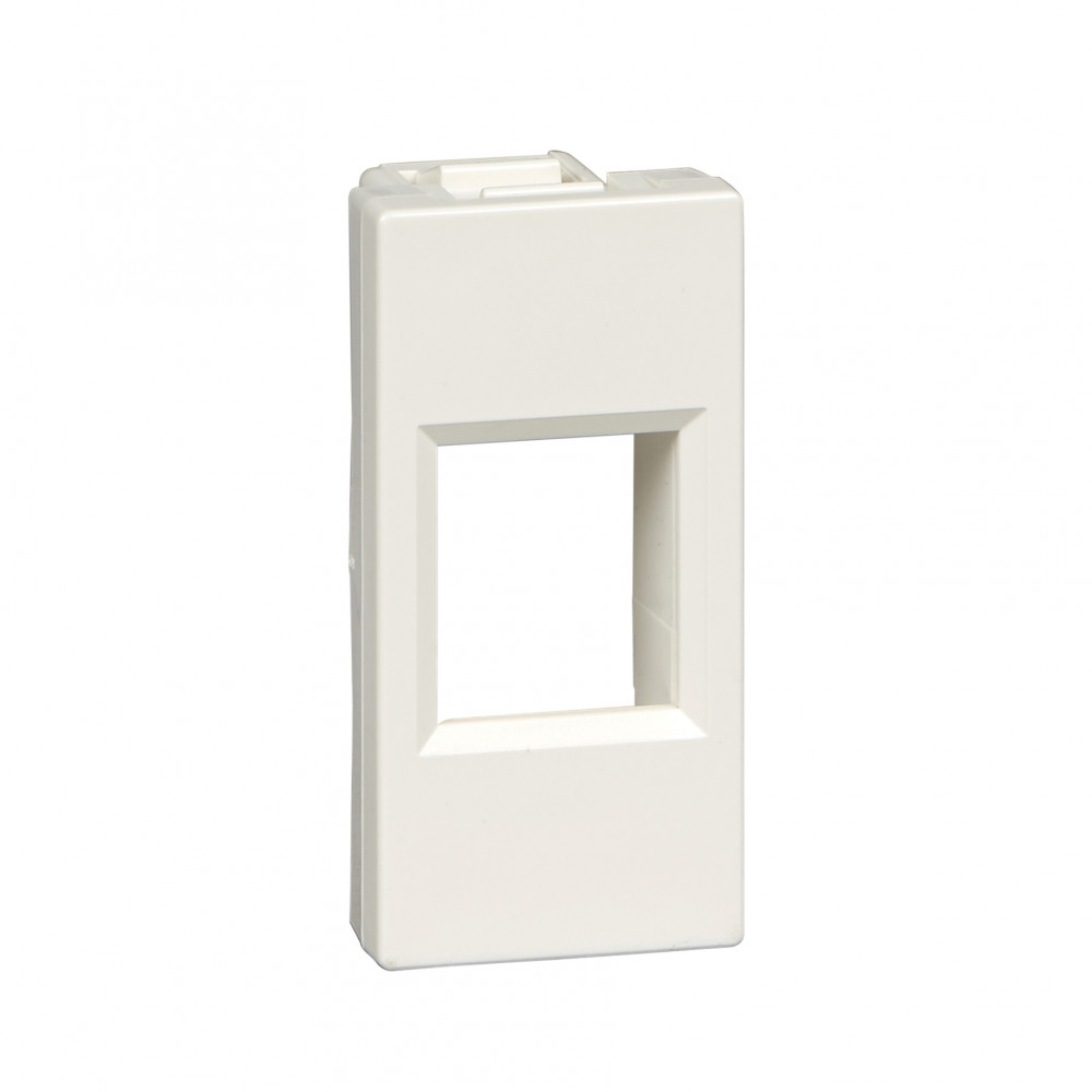 W45 Плата лицевая для 1xKeystone, 1 модуль (45х22.5 мм) БЕЛАЯ RAL9010