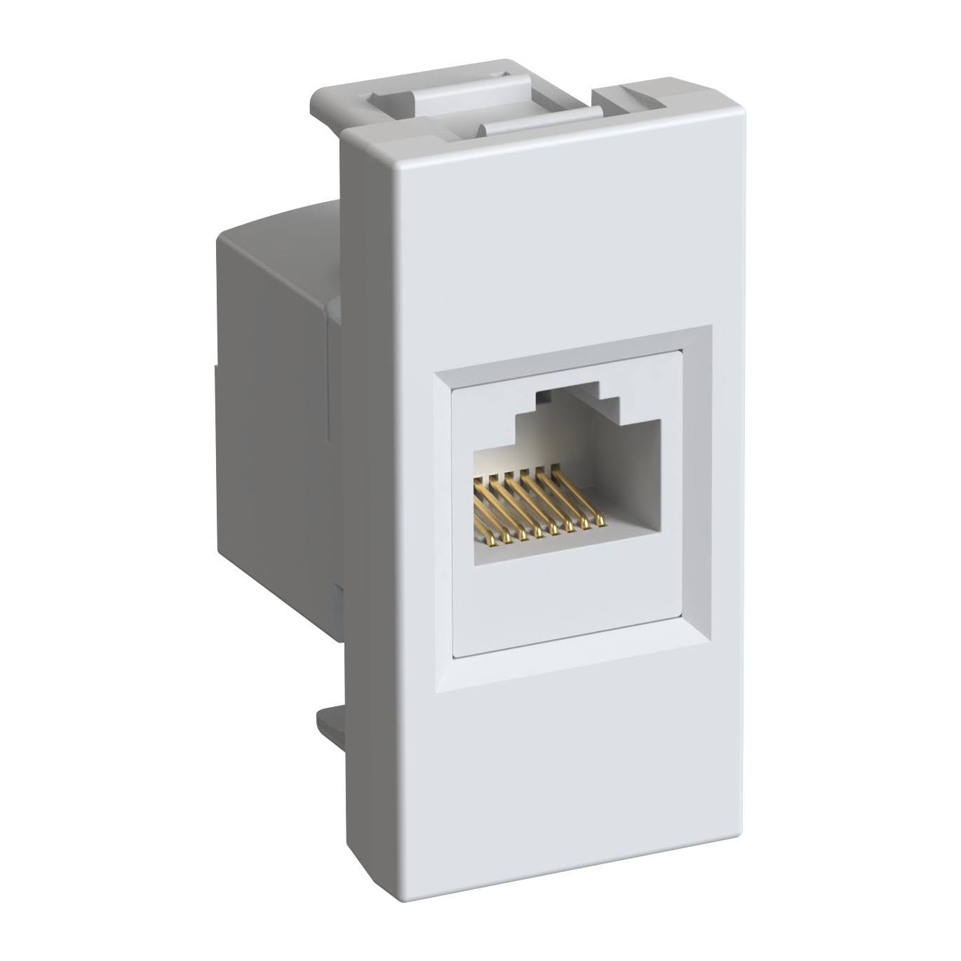 W45 РОЗЕТКА компьютерная 1хRJ45 кат. 5е UTP, 1 модуль (45х22.5 мм) БЕЛАЯ