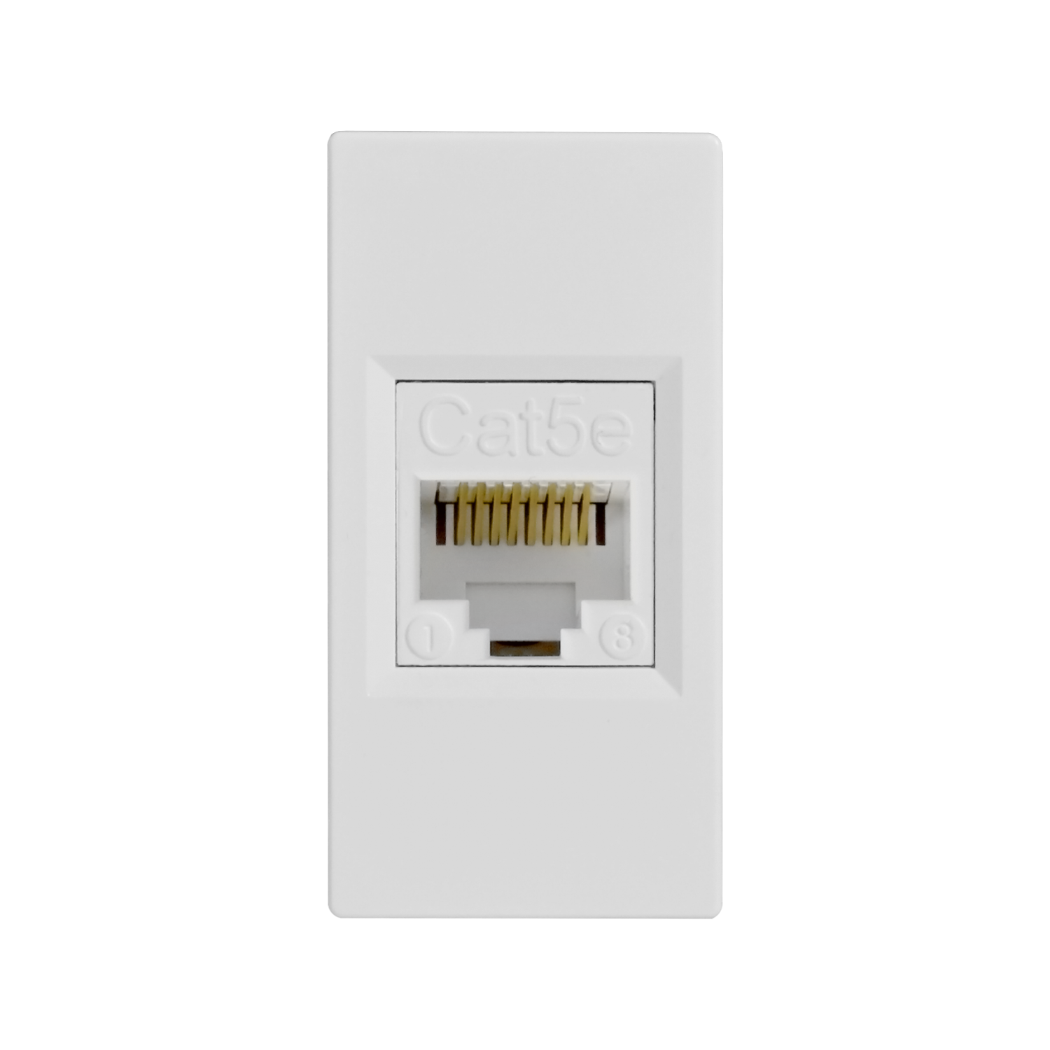 W45 РОЗЕТКА компьютерная 1хRJ45 кат. 5е UTP, 1 модуль (45х22.5 мм) БЕЛАЯ