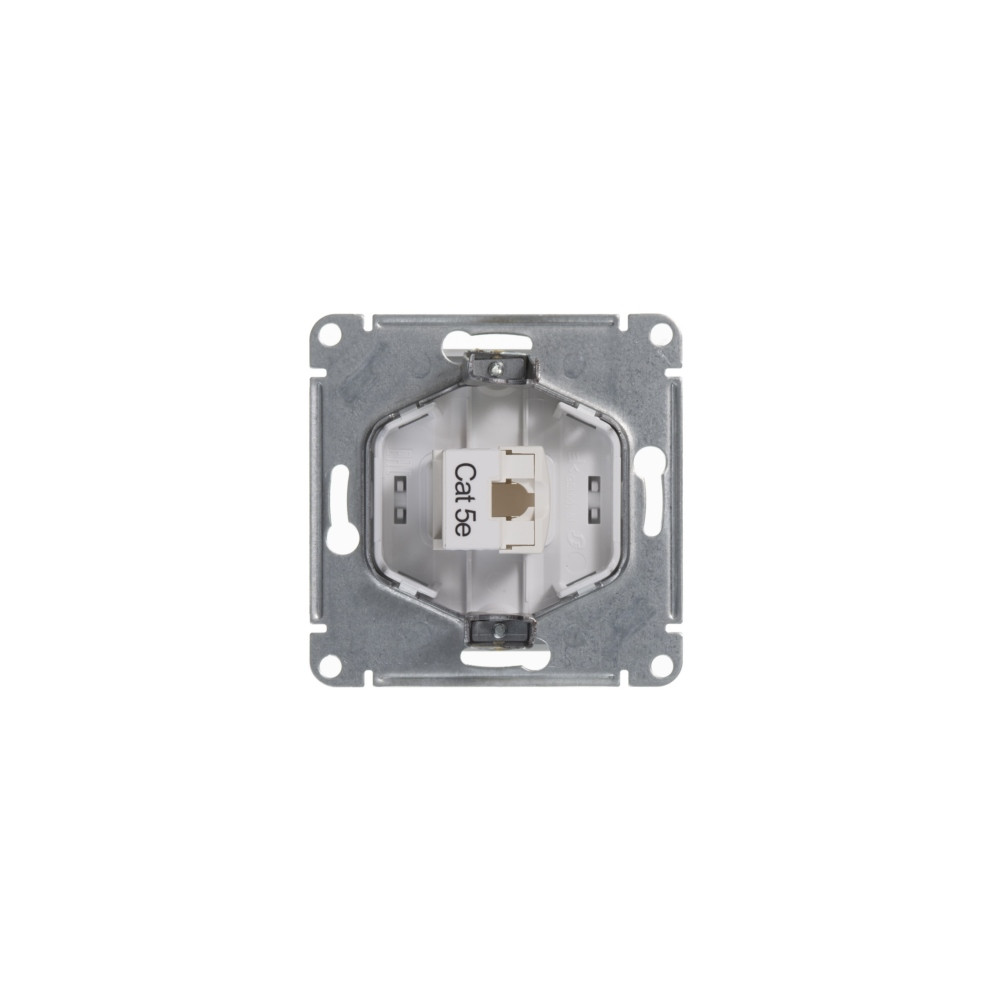 GLOSSA РОЗЕТКА компьютерная RJ45 кат. 5e, механизм, БЕЛЫЙ