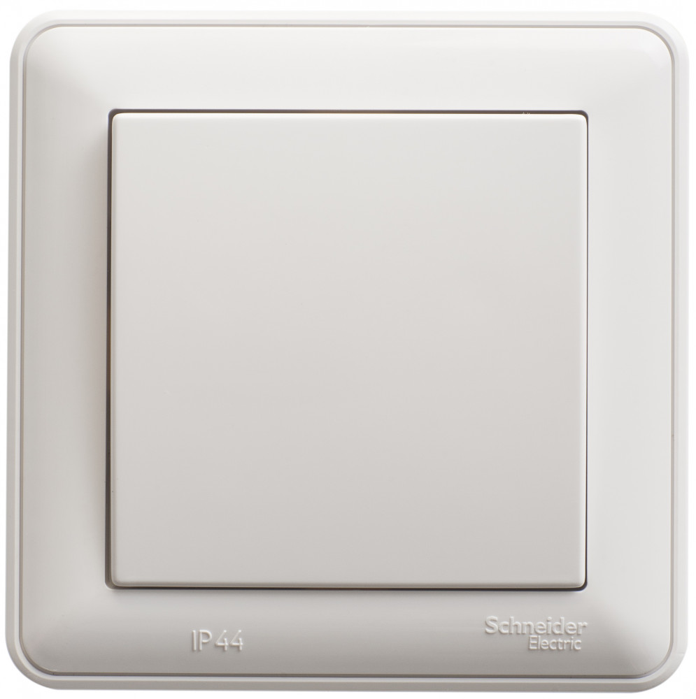 W59 AQUA 1-клавишный ПЕРЕКЛЮЧАТЕЛЬ, IP44, сх.6, 10АХ, в сборе, БЕЛЫЙ