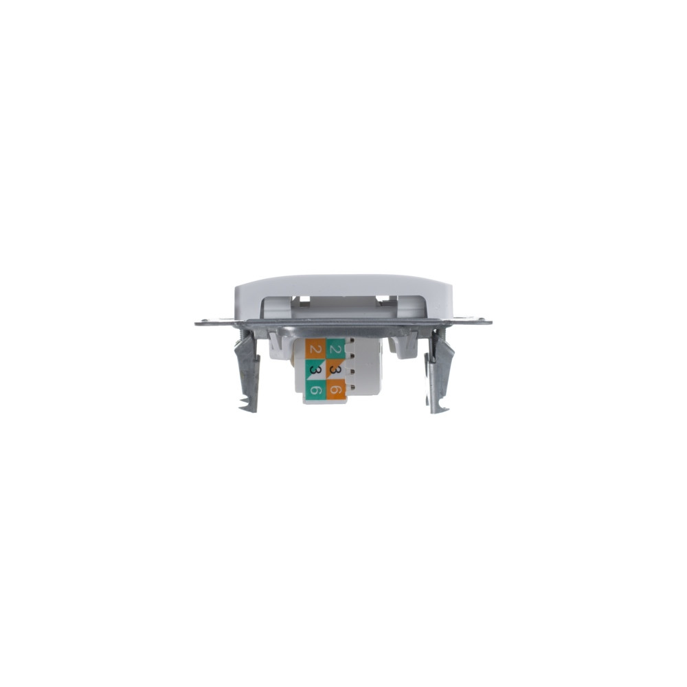 GLOSSA РОЗЕТКА двойная компьютерная RJ45+RJ45 кат. 5e, механизм, БЕЛЫЙ