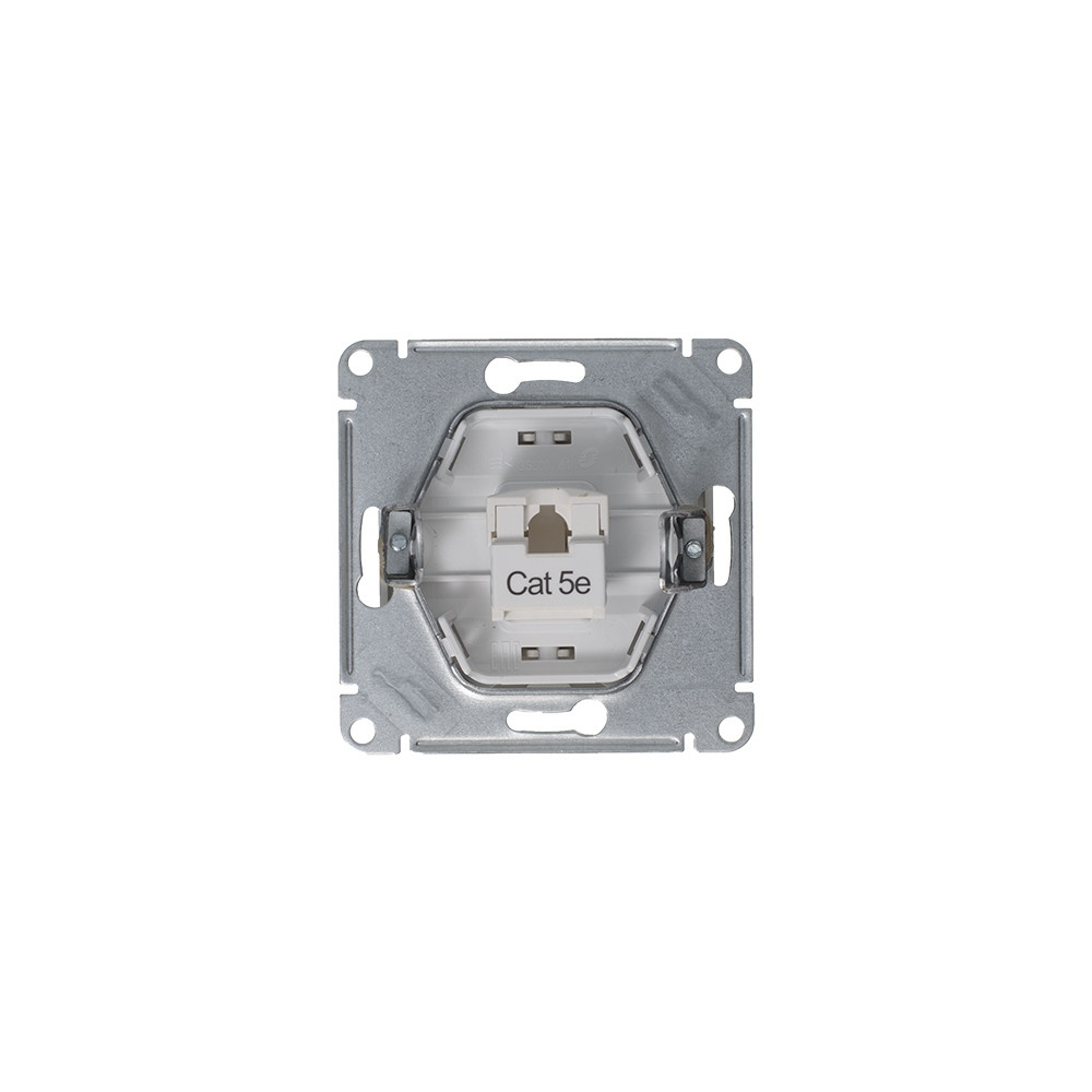 GLOSSA РОЗЕТКА компьютерная RJ45 кат. 5e, механизм, ПЛАТИНА