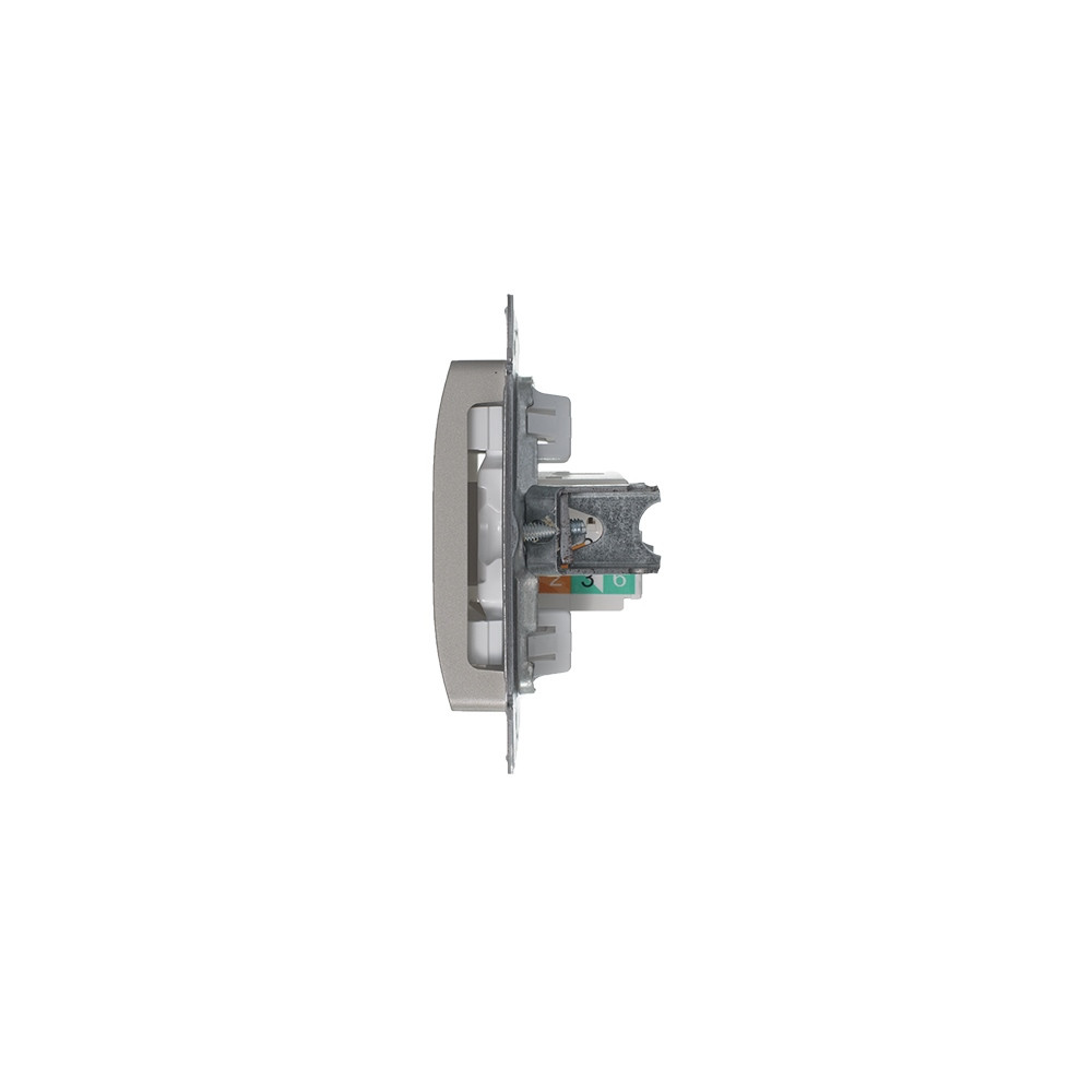 GLOSSA РОЗЕТКА компьютерная RJ45 кат. 5e, механизм, ПЛАТИНА