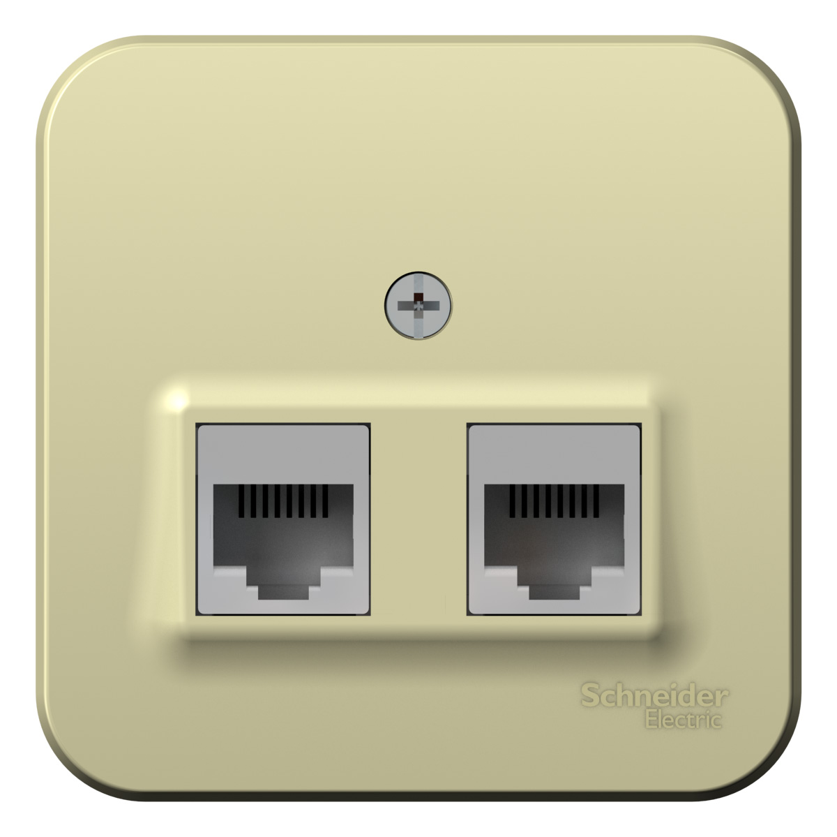 BLANCA О/У РОЗЕТКА двойная компьютерная RJ45, кат.5E, ИЗОЛ.ПЛ., БЕЖЕВЫЙ