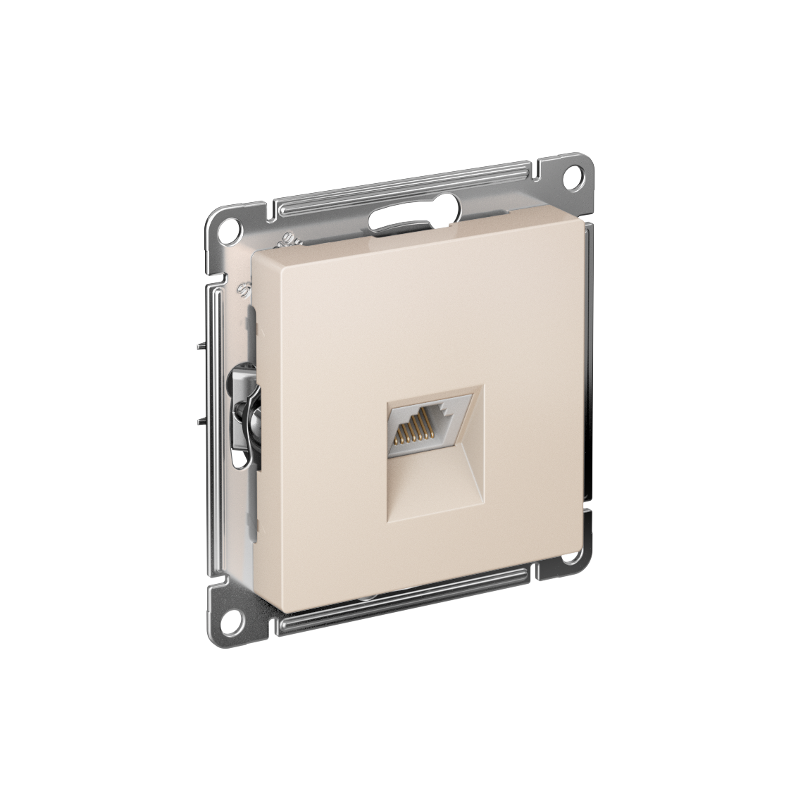 ATLASDESIGN РОЗЕТКА компьютерная RJ45 кат. 6A, механизм, БЕЖЕВЫЙ