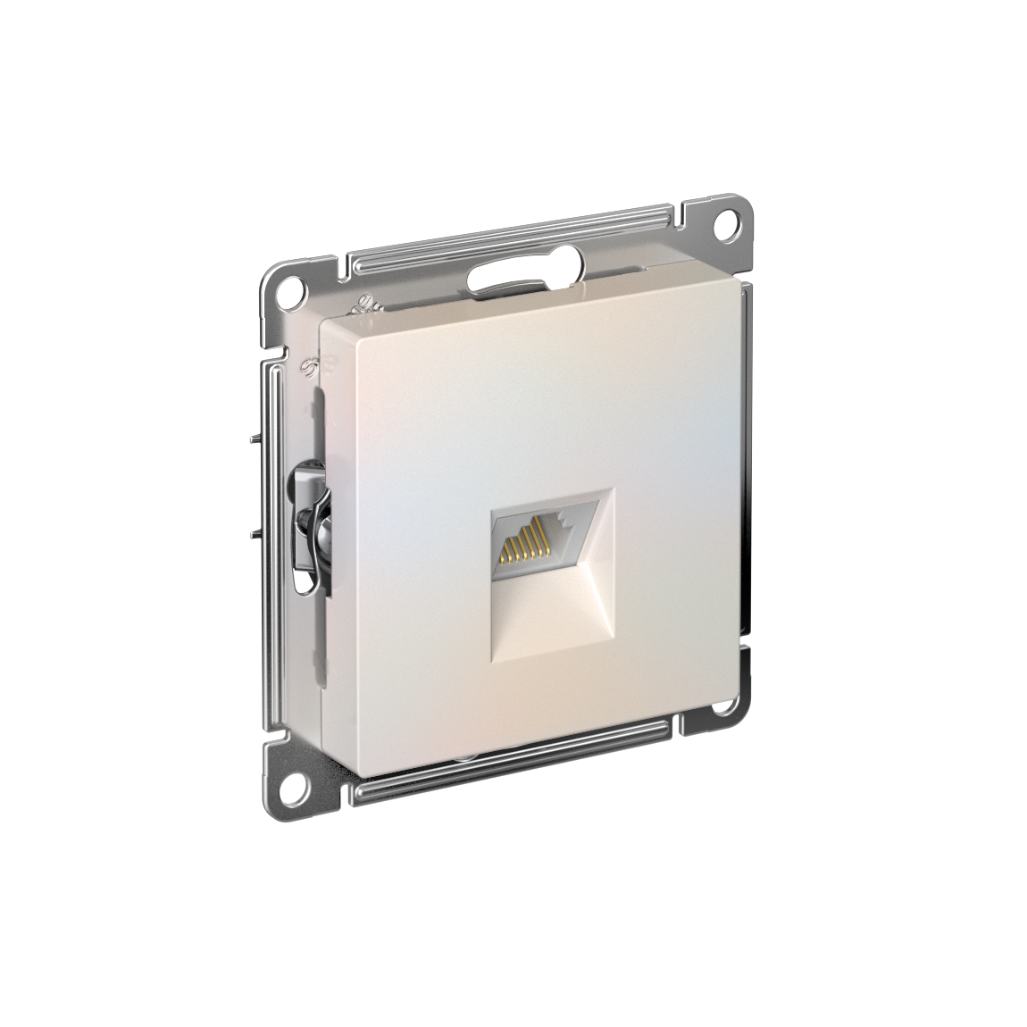 ATLASDESIGN РОЗЕТКА компьютерная RJ45 кат. 6A, механизм, ЖЕМЧУГ