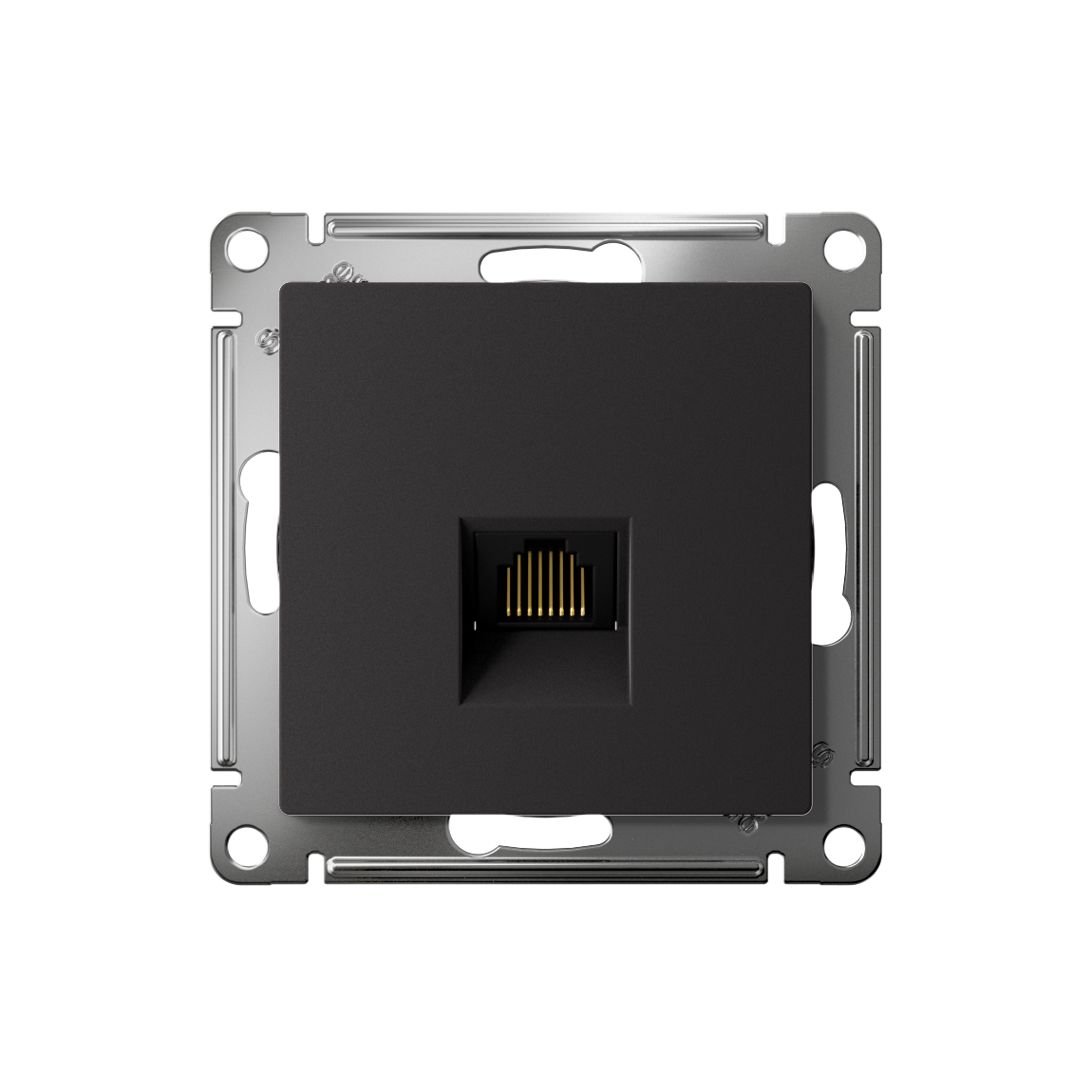 ATLASDESIGN РОЗЕТКА компьютерная RJ45 кат. 6A, механизм, КАРБОН