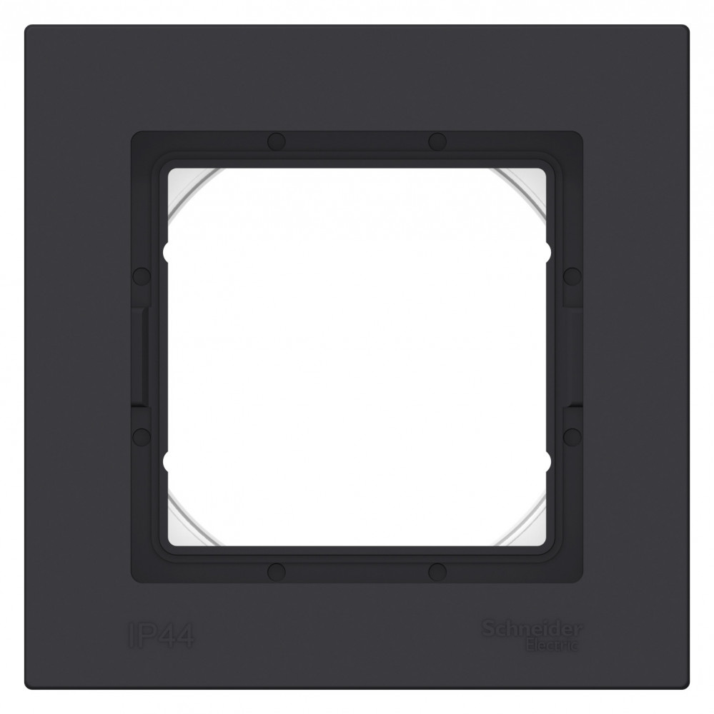 ATLASDESIGN AQUA 1-постовая РАМКА, IP44, КАРБОН