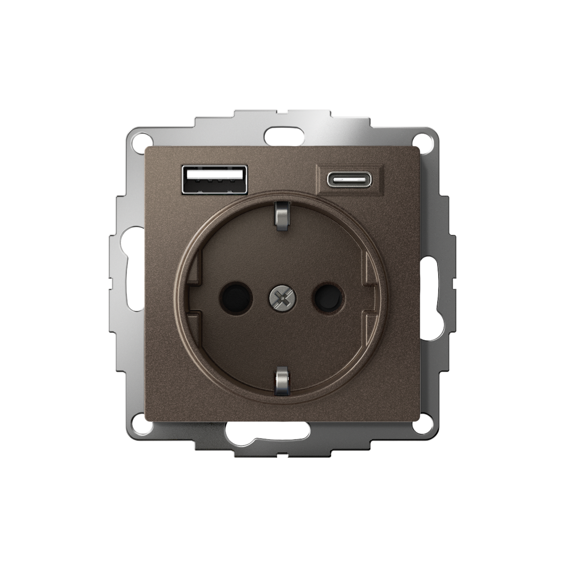 ATLASDESIGN РОЗЕТКА 16А c 2 USB A+C, 5В/2,4А/3,0А, 2х5В/1,5А, механизм, МОККО