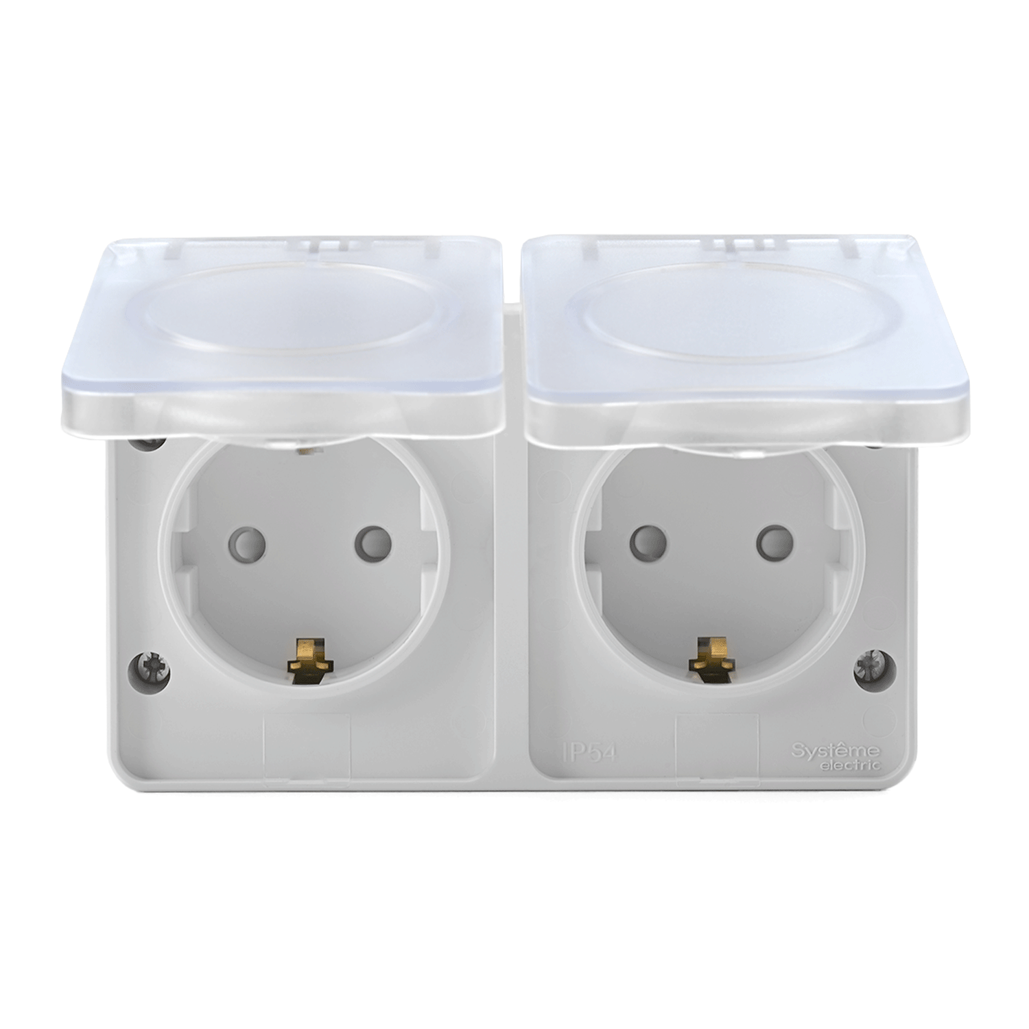 Розетка "AtlasDеsign" IP54 О/У с ЗазК. 2м.(250В,16А, защит.шторки)