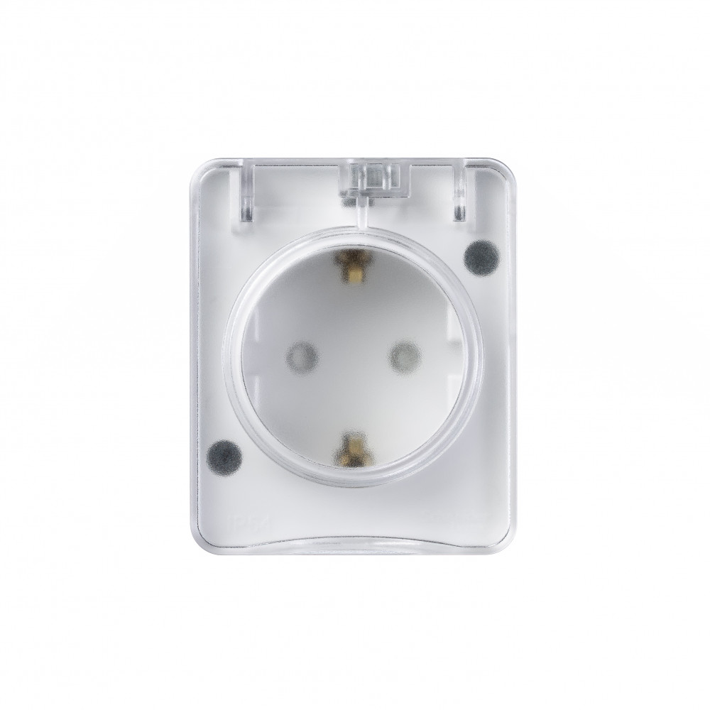 Розетка "AtlasDеsign" IP54 О/У с ЗазК. 1м. (250В,16А, защит.шторки)