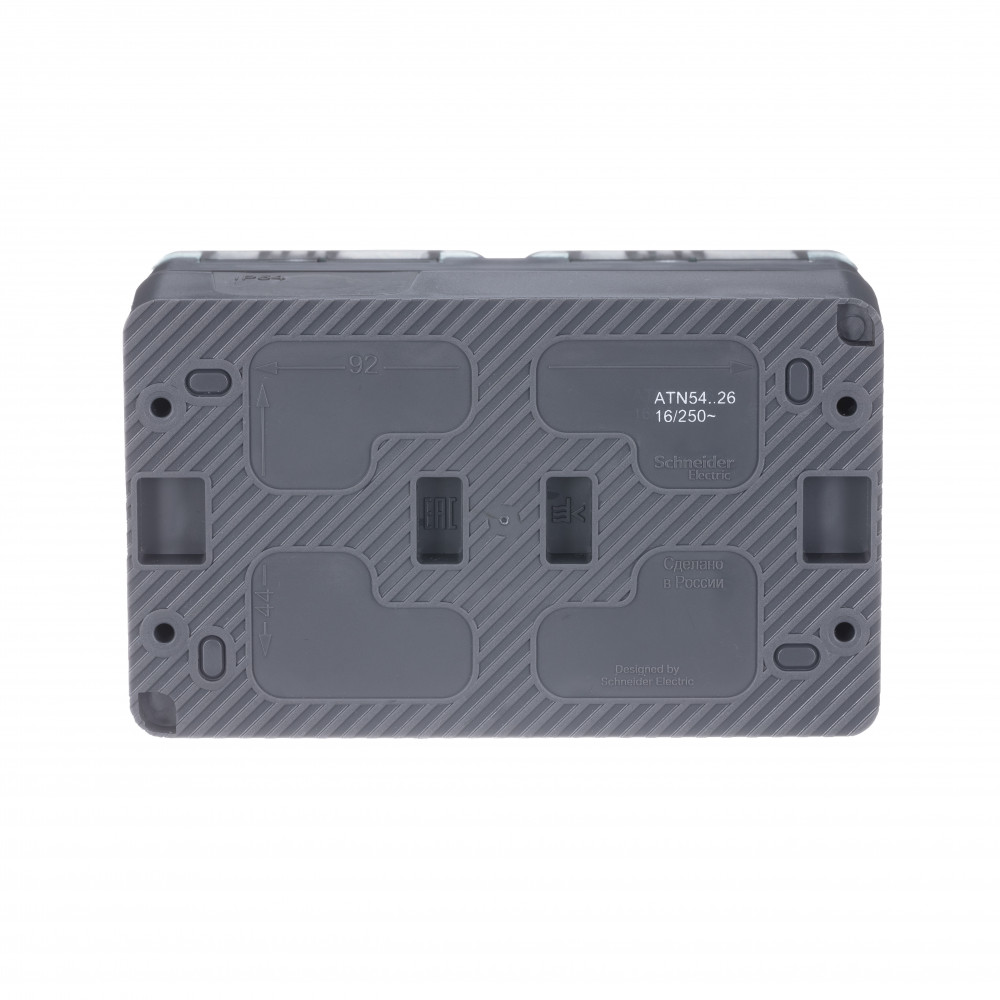 Розетка "AtlasDеsign" IP54 О/У с ЗазК. 2м.(250В,16А, защит.шторки)