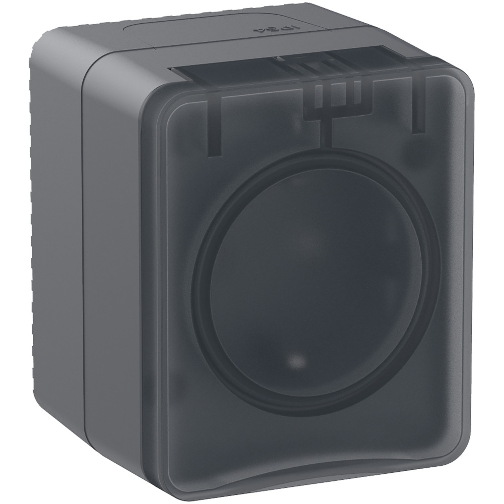 Розетка "AtlasDеsign" IP54 О/У с ЗазК. 1м. (250В,16А, защит.шторки)