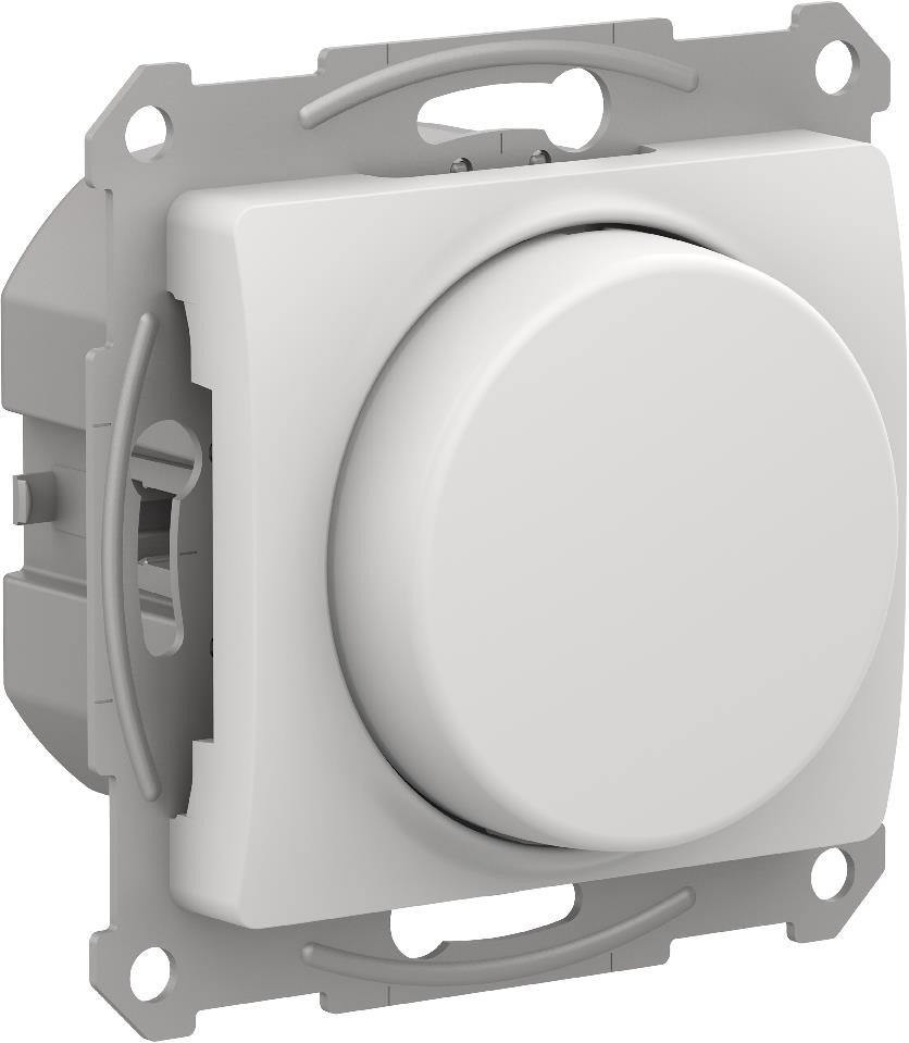 GLOSSA СВЕТОРЕГУЛЯТОР (диммер) поворотно-нажимной, LED, RC, 400Вт, механизм, БЕЛЫЙ