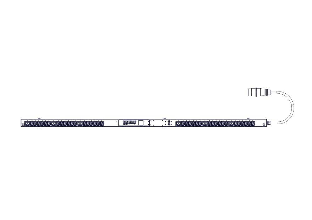 БРП Uniprom, управляемый, 0U, 240В, 1Ф, 32A, 36xC13 6xC19, 3м кабель, IEC309