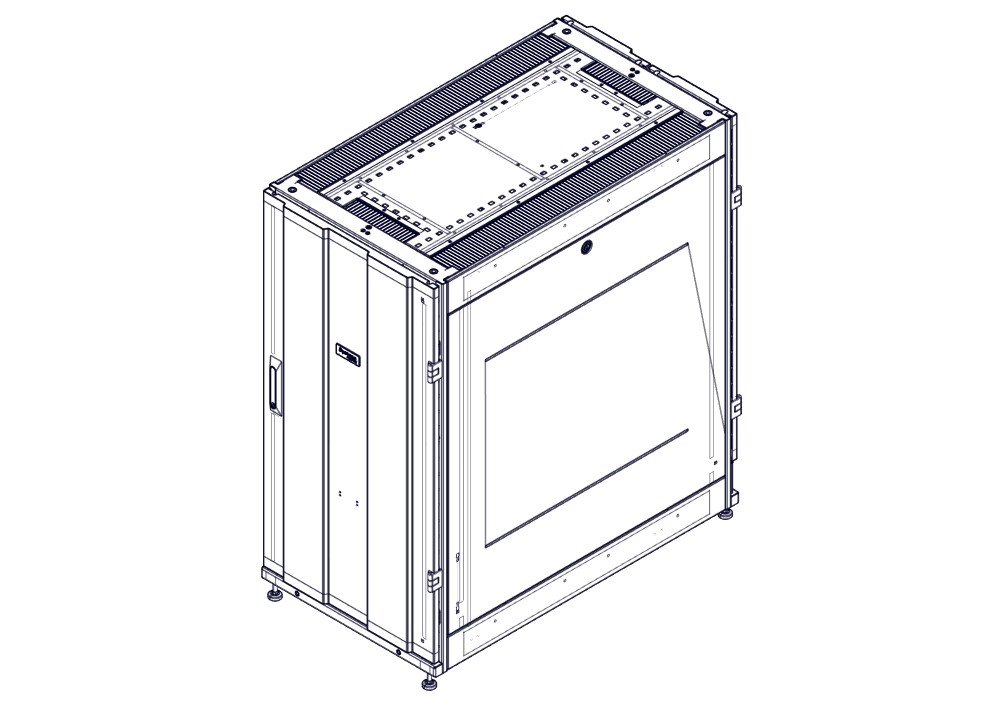 Шкаф Systeme Electric, серия Uniprom, 24U-600/1070, боковые панели 2шт, черный