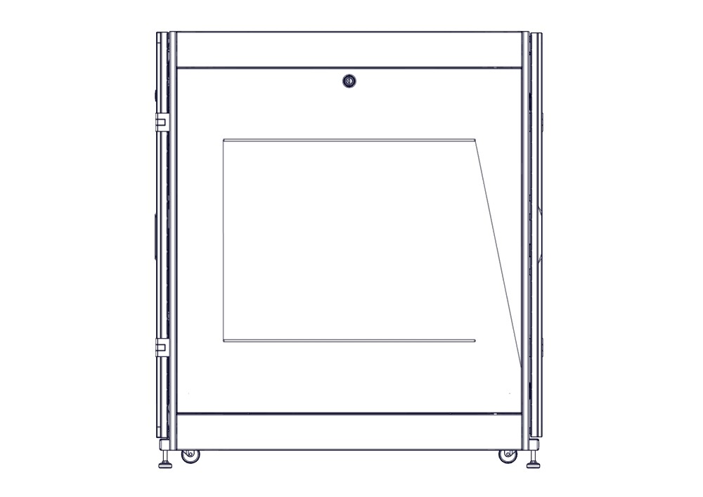 Шкаф Systeme Electric, серия Uniprom, 24U-600/1070, боковые панели 2шт, черный