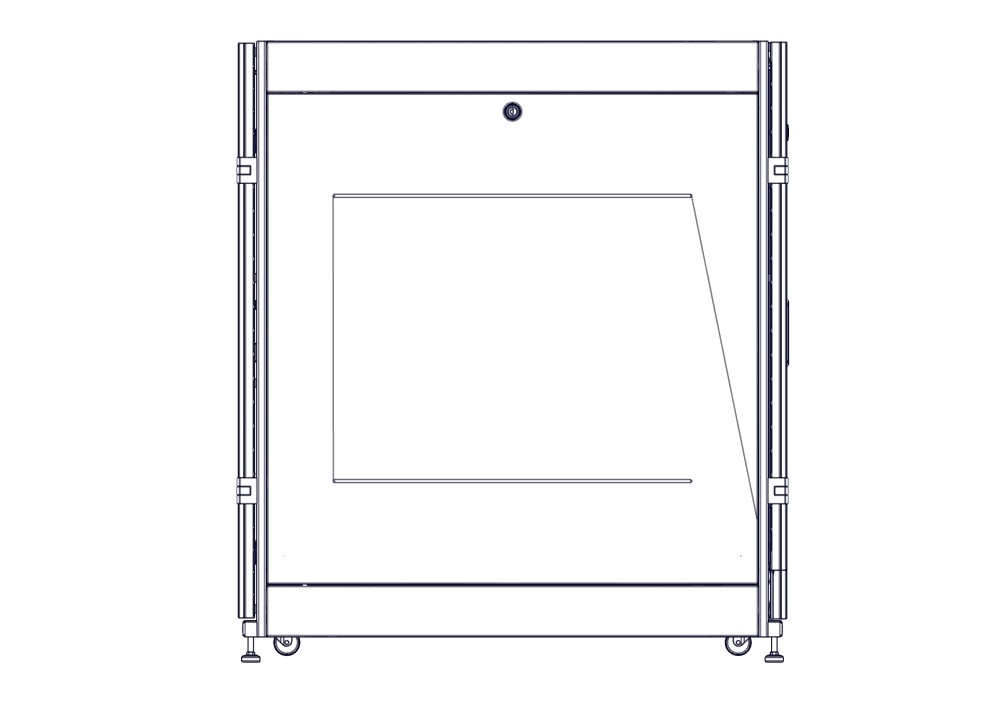Шкаф Systeme Electric, серия Uniprom, 24U-600/1070, боковые панели 2шт, черный