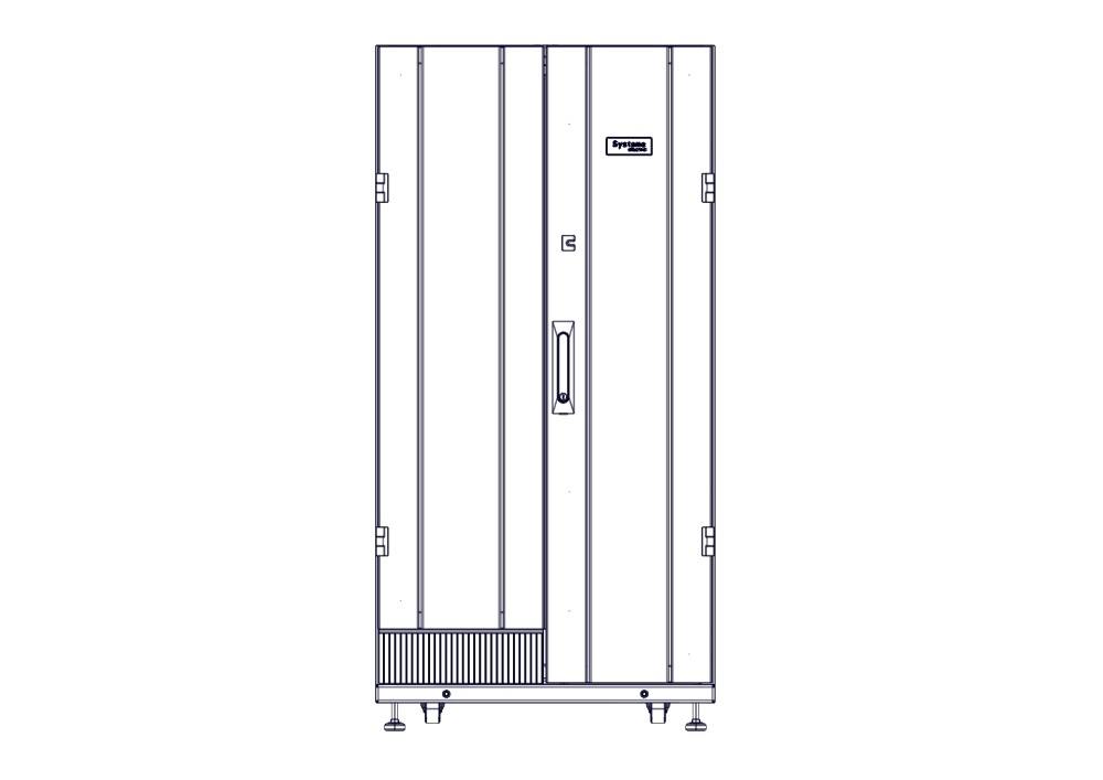 Шкаф Systeme Electric, серия Uniprom, 24U-600/1070, боковые панели 2шт, черный