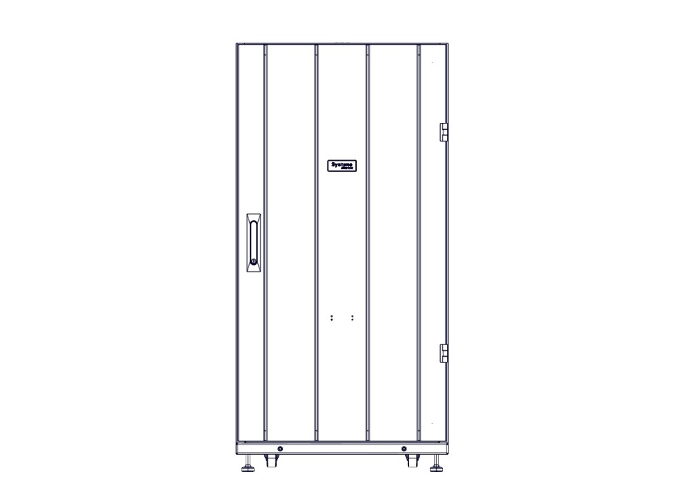 Шкаф Systeme Electric, серия Uniprom, 24U-600/1070, боковые панели 2шт, черный