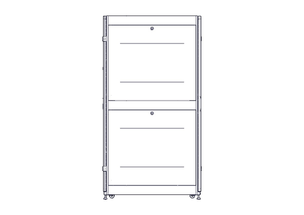 Шкаф Systeme Electric, серия Uniprom, 42U-600/1070, боковые панели 4шт, черный