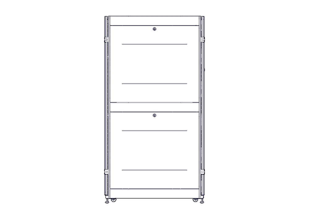 Шкаф Systeme Electric, серия Uniprom, 42U-600/1070, боковые панели 4шт, черный