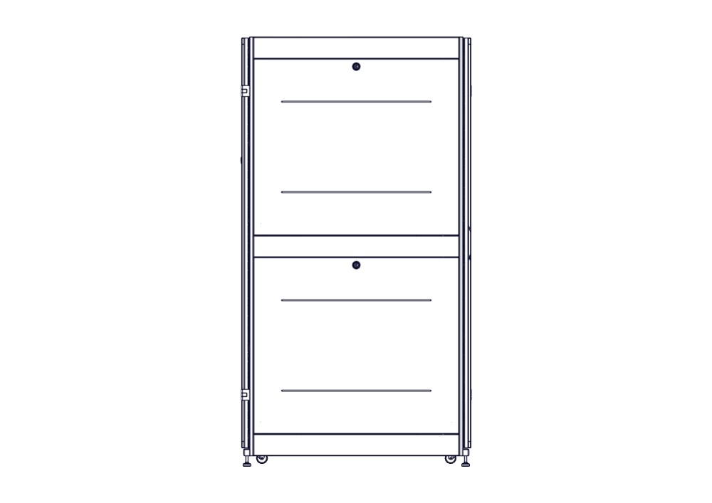 Шкаф Systeme Electric, серия Uniprom, 42U-750/1070, боковые панели 4шт, черный