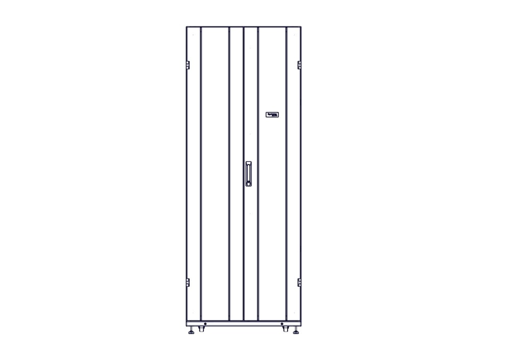 Шкаф Systeme Electric, серия Uniprom, 42U-750/1070, боковые панели 4шт, черный