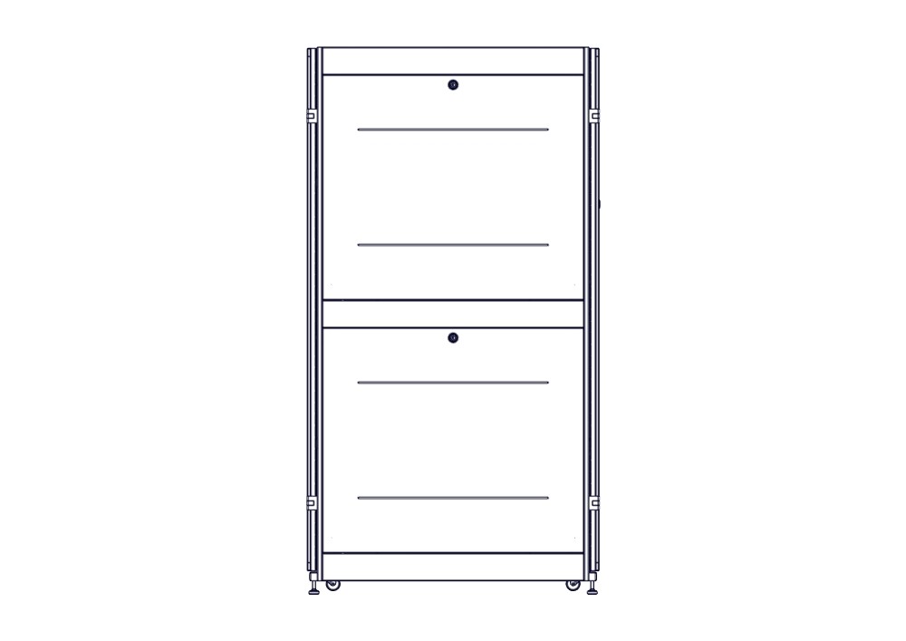 Шкаф Systeme Electric, серия Uniprom, 42U-750/1070, боковые панели 4шт, черный