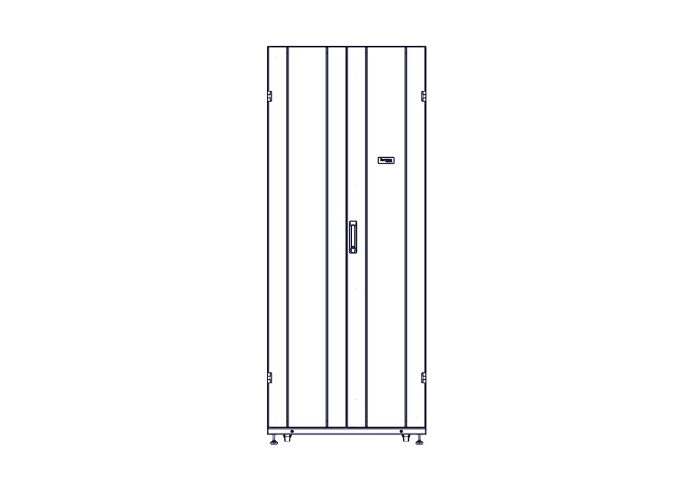 Шкаф Systeme Electric, серия Uniprom, 42U-800/1070, боковые панели 4шт, черный