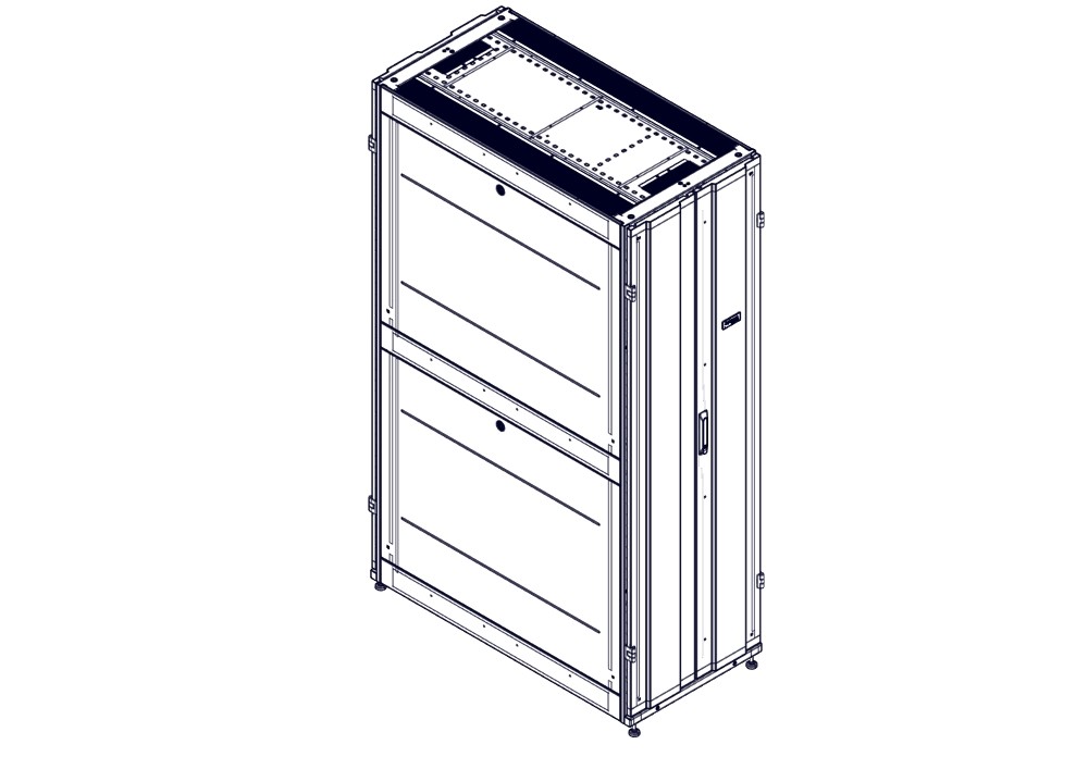 Шкаф Systeme Electric, серия Uniprom, 42U-600/1200, боковые панели 4шт, черный