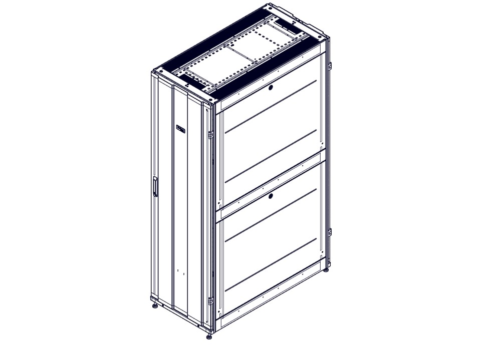 Шкаф Systeme Electric, серия Uniprom, 42U-600/1200, боковые панели 4шт, черный
