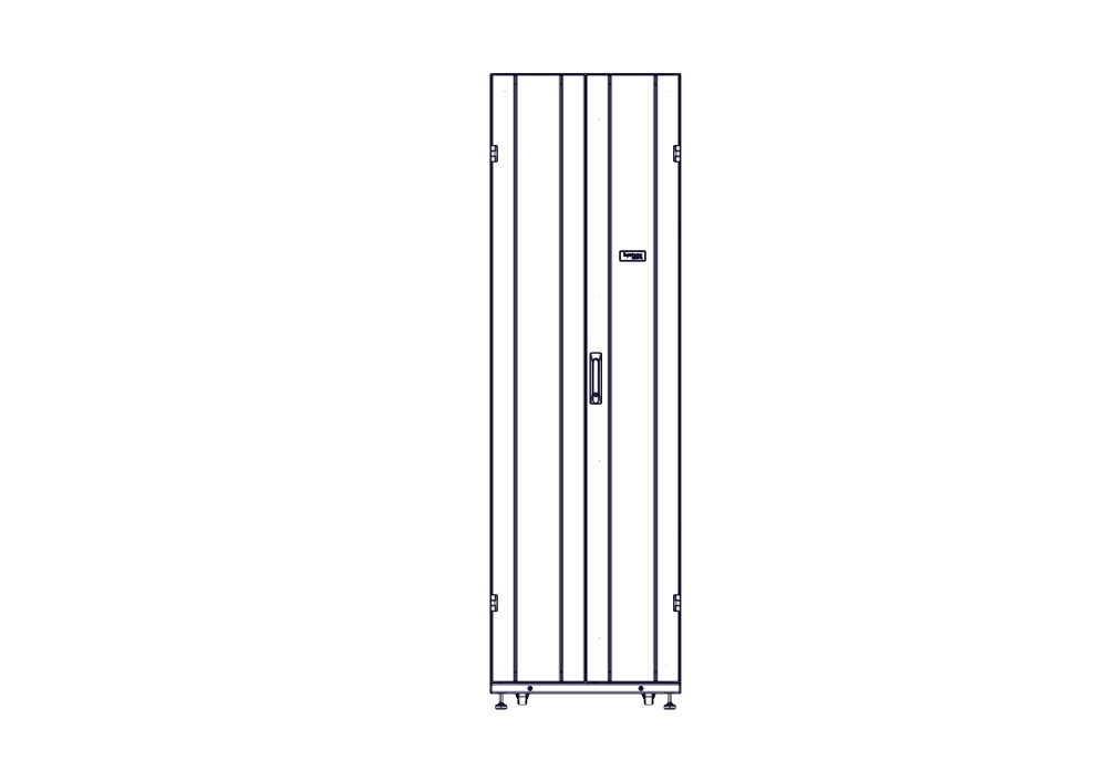 Шкаф Systeme Electric, серия Uniprom, 42U-600/1200, боковые панели 4шт, черный