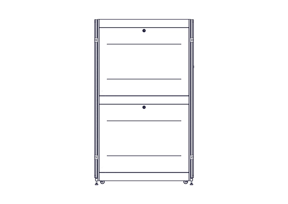 Шкаф Systeme Electric, серия Uniprom, 42U-600/1200, боковые панели 4шт, черный