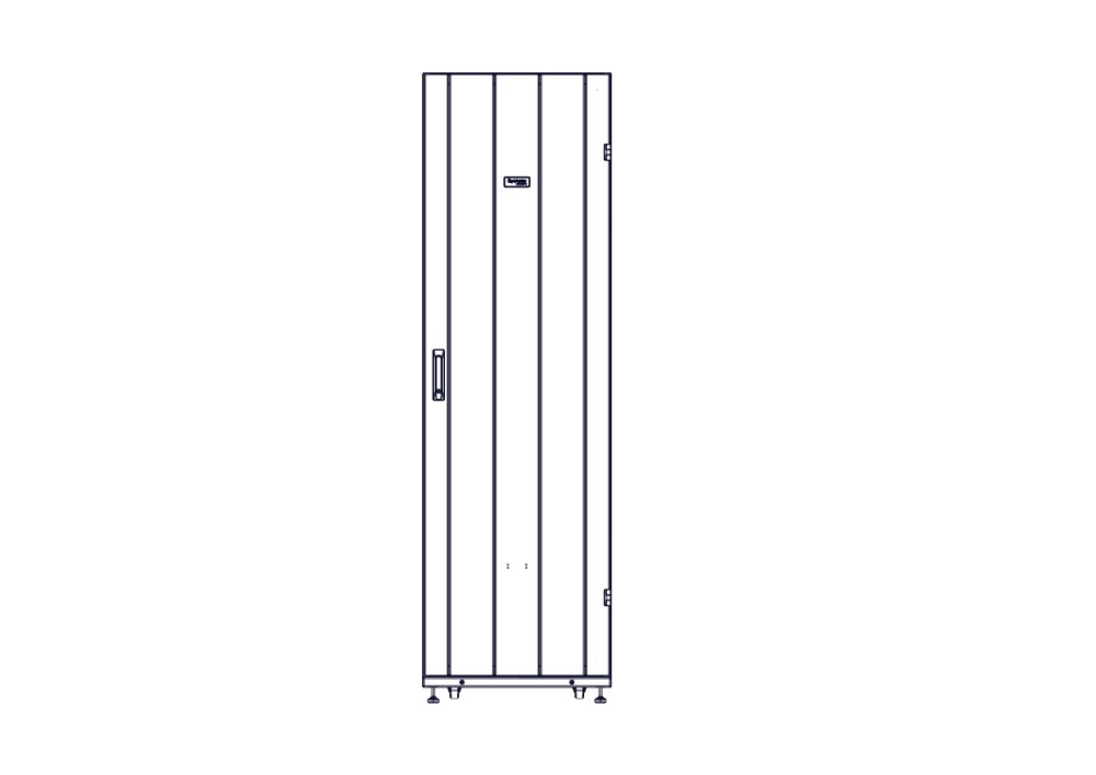 Шкаф Systeme Electric, серия Uniprom, 42U-600/1200, боковые панели 4шт, черный