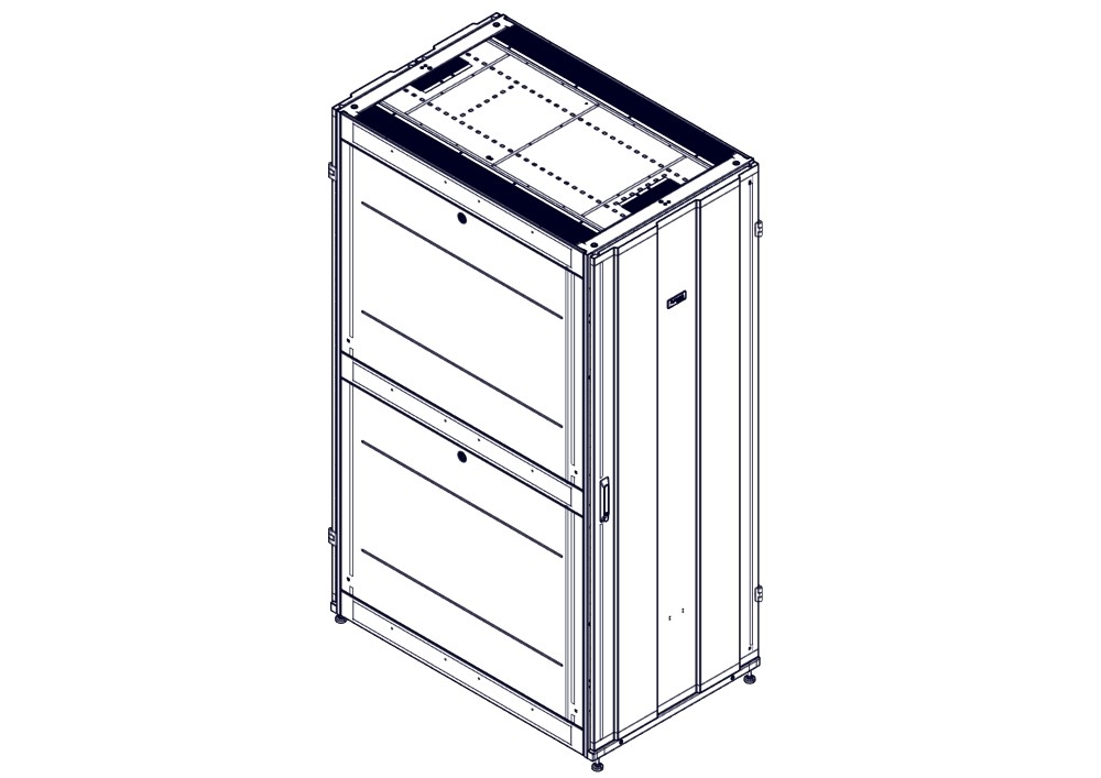 Шкаф Systeme Electric, серия Uniprom, 42U-750/1200, боковые панели 4шт, черный