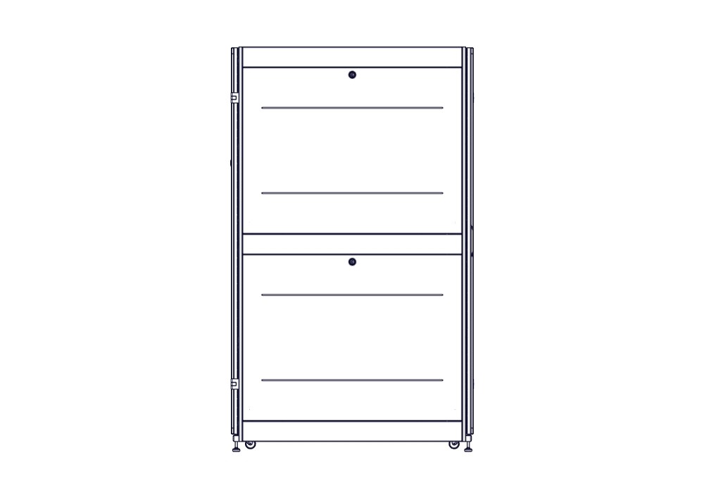 Шкаф Systeme Electric, серия Uniprom, 42U-750/1200, боковые панели 4шт, черный