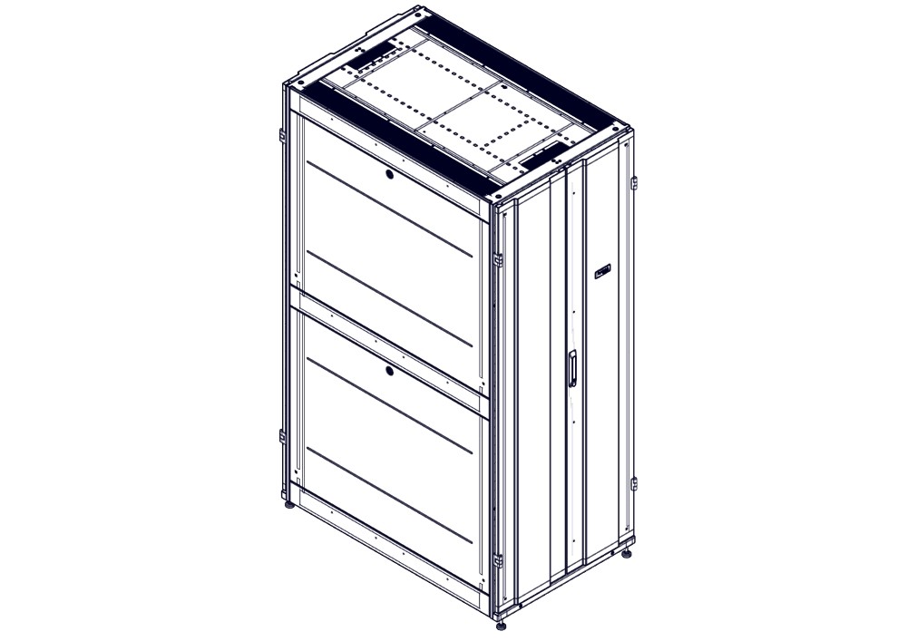 Шкаф Systeme Electric, серия Uniprom, 42U-750/1200, боковые панели 4шт, черный