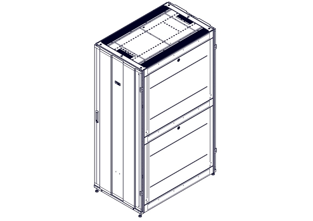 Шкаф Systeme Electric, серия Uniprom, 42U-750/1200, боковые панели 4шт, черный