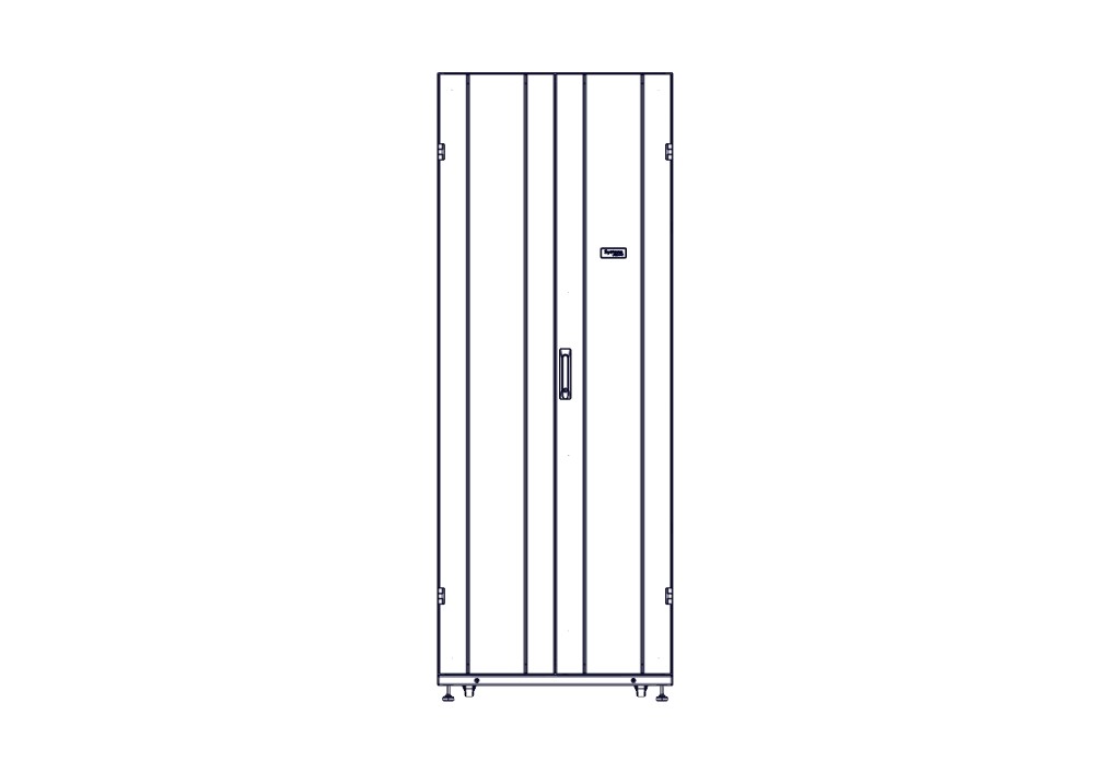 Шкаф Systeme Electric, серия Uniprom, 42U-750/1200, боковые панели 4шт, черный