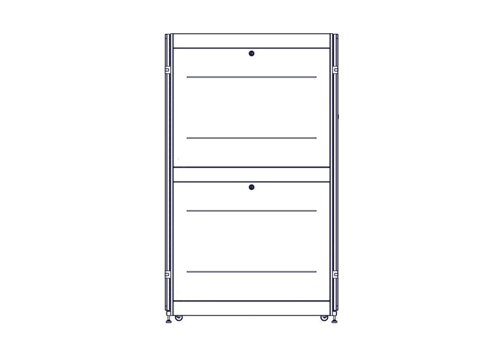 Шкаф Systeme Electric, серия Uniprom, 42U-800/1200, боковые панели 4шт, черный