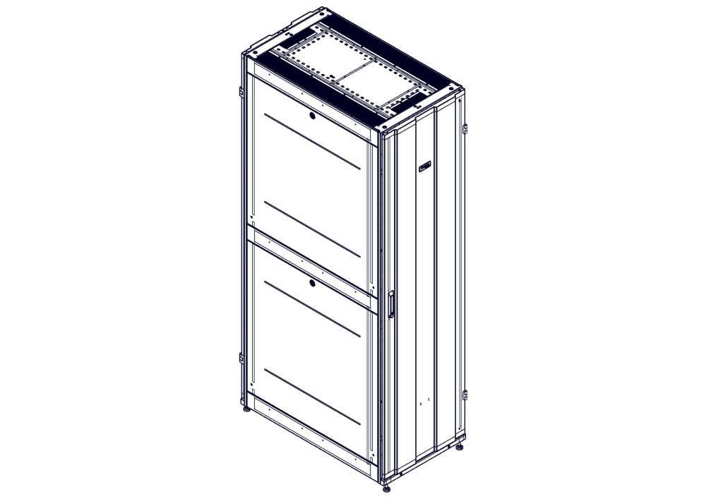 Шкаф Systeme Electric, серия Uniprom, 48U-600/1070, боковые панели 4шт, черный