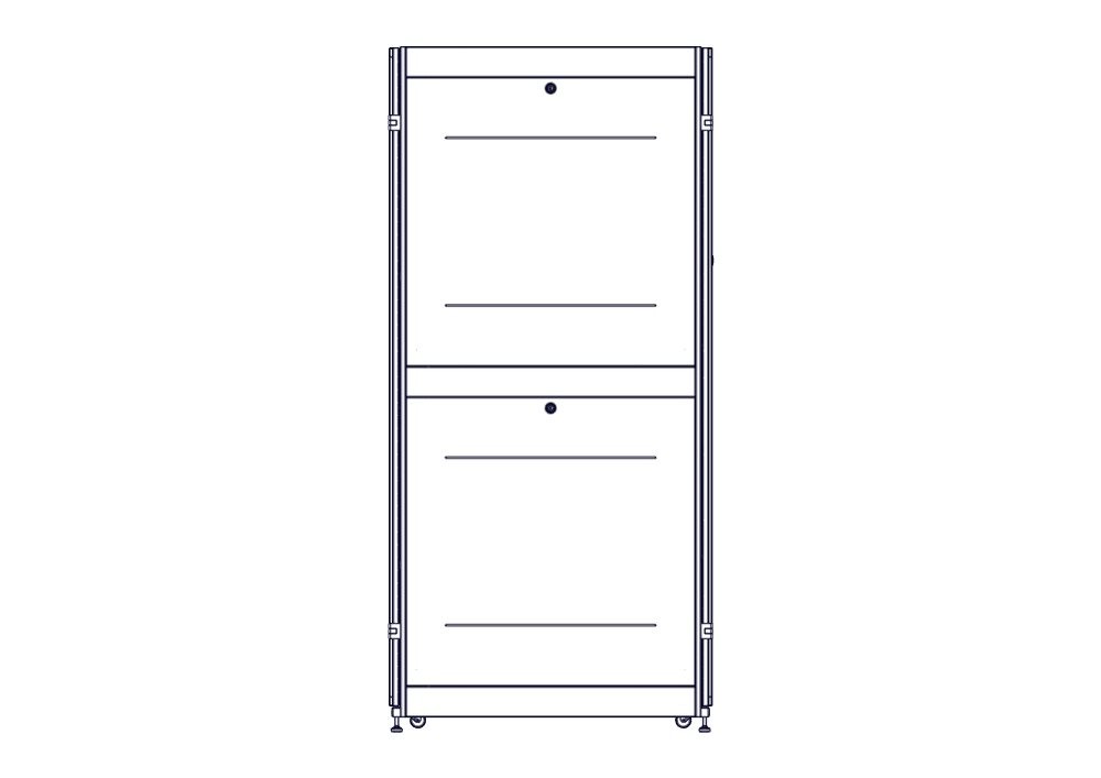 Шкаф Systeme Electric, серия Uniprom, 48U-600/1070, боковые панели 4шт, черный