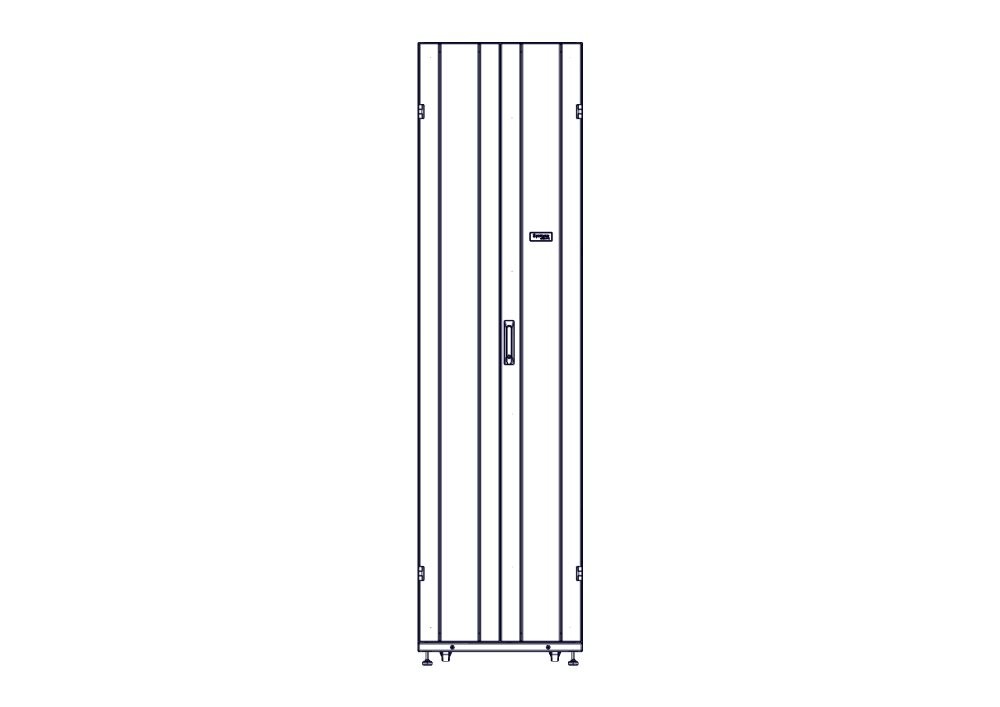 Шкаф Systeme Electric, серия Uniprom, 48U-600/1070, боковые панели 4шт, черный