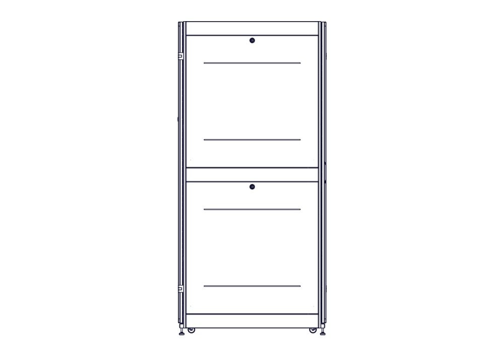 Шкаф Systeme Electric, серия Uniprom, 48U-600/1070, боковые панели 4шт, черный