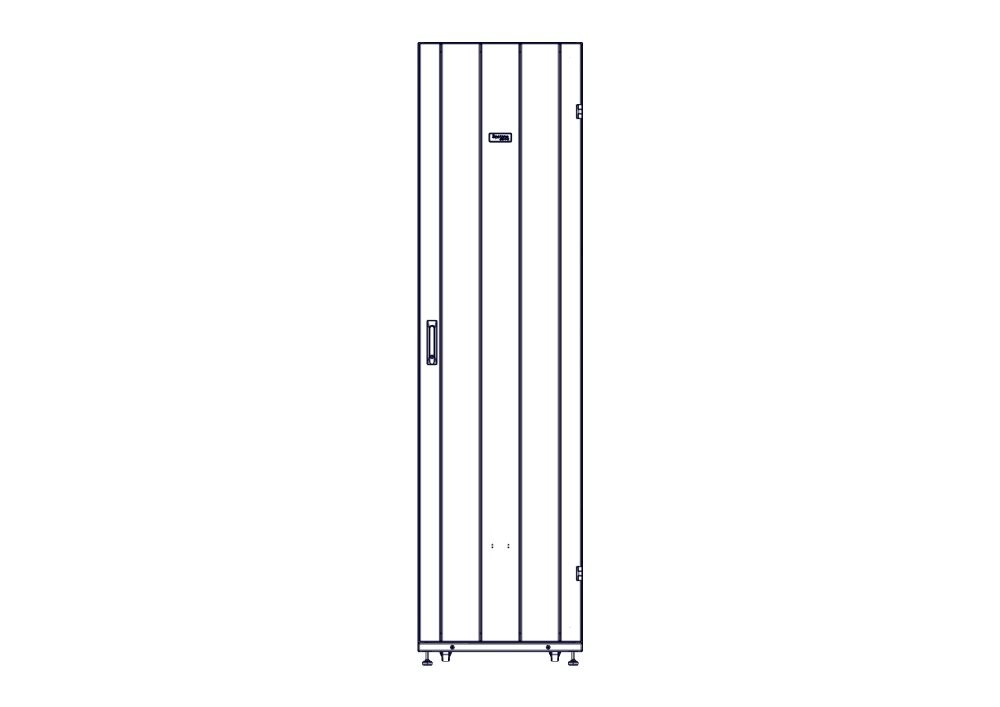 Шкаф Systeme Electric, серия Uniprom, 48U-600/1070, боковые панели 4шт, черный